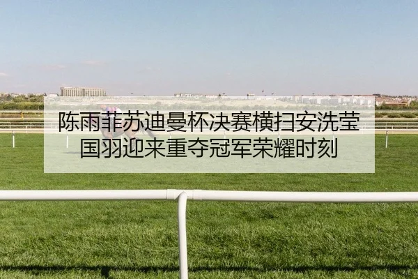陈雨菲苏迪曼杯决赛横扫安洗莹 国羽迎来重夺冠军荣耀时刻